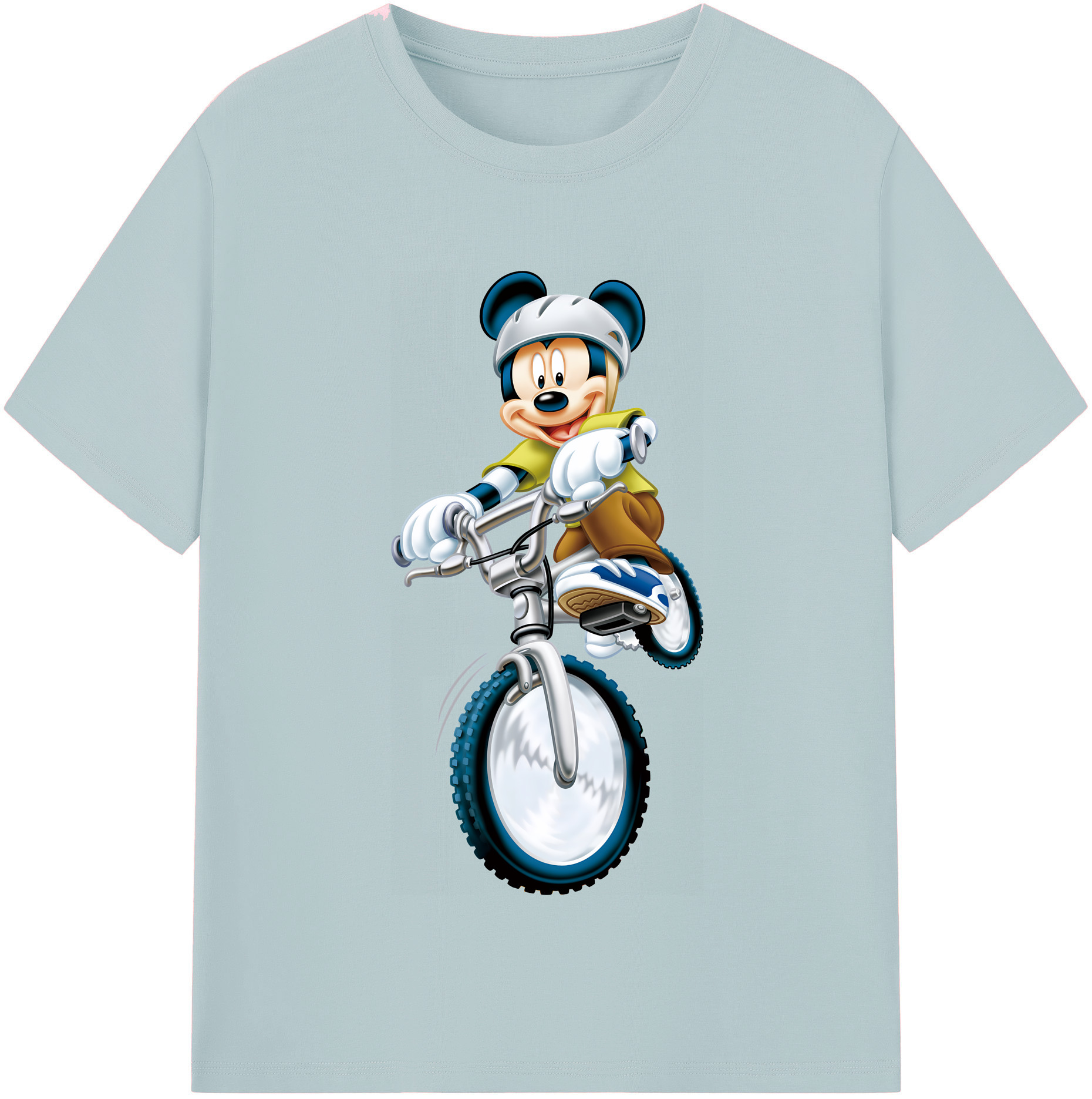 （画像用） ミッキーマウス Mickey Mouse 綿100％半袖Tシャツ（フロントプリント）